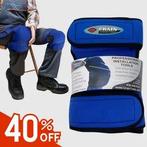 Bon Tool Knee Pads Blue and Coco Ruta Knee Pads Blue – Thick Cushion & Anti-Slip Design – Adjustable Straps, Ideal for Gardening, Flooring, Construction