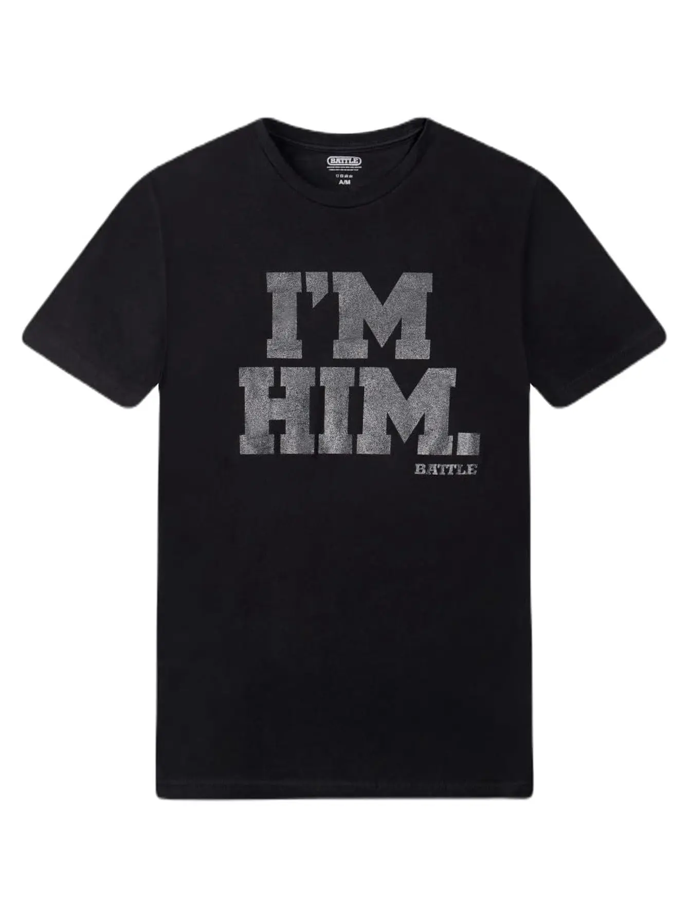 Unisex Adult "I'm HIM" Battle Sports T-Shirt -  Cotton Print Tee Suitable for Adults & & - Casual Athletic Wear for Gym, Training, Everyday Outfits - Machine Washable Classic Fit
