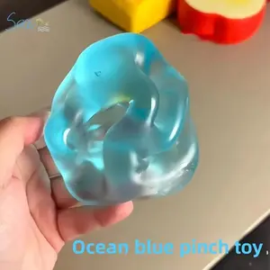Blue Transparent Squishy Toys Slow Resilience Soft Material Anti Stress Sensory Fidgets Stress Relief Simulate Sensory Stress Relief Fidgeting
