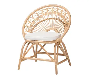 bali & pari Abriella Natural Rattan Peacock Chair