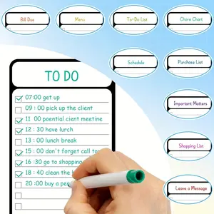 Magnetic Dry Erase To-Do List Board, Multifunctional Weekly Planner, Chore Chart, Dry Erase Planner for Refrigerator, Organize Your Life, Office Organizer