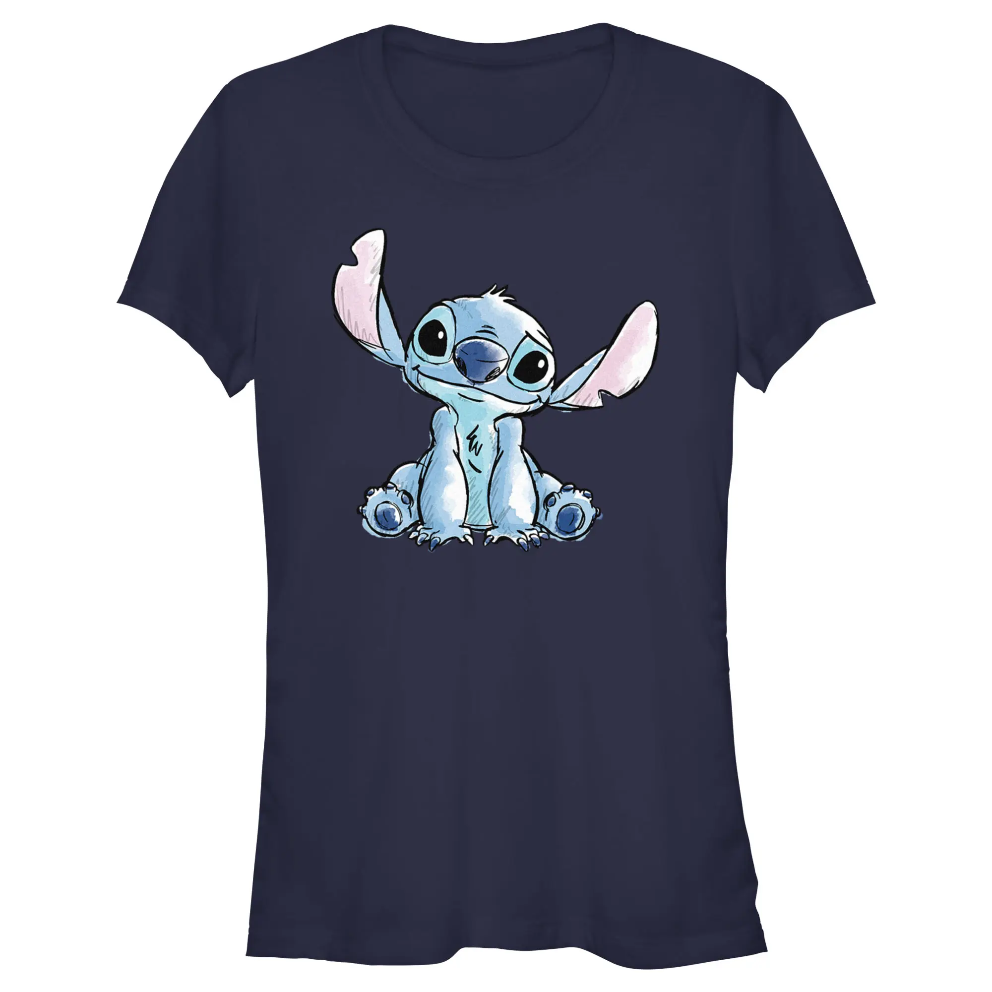 Junior's Women Lilo & Stitch Sketch Stitch T-Shirt