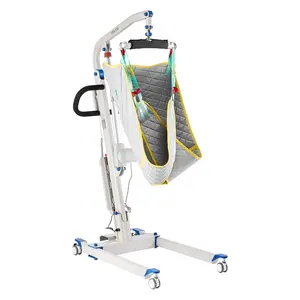 VEVOR Electric Patient Lift, Folding Patient Transfer Lift with U-Shaped Sling, Height Width Adjustable Medical Transfer Assist with 4 Wheels Handle Controller for Disabled Bedridden, 400LBS