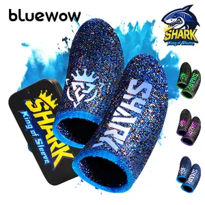 BlueWow SharkKing SilverFiber Mobile Gaming Finger Sleeves, 20-Count Individual Packing, 0.3mm Ultra-Soft Thin Fabric, High Sensitivity Sweat-Proof Compact Portable Gaming Accessories for Gamers, Tech Accessories, Gaming Stuff