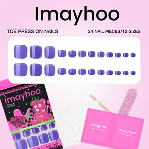 Imayhoo Toe nails Press on nails 24pcs IMHT0029-Nail Care,Nail Art