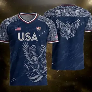 America Soccer Jersey for Men, 2026 USA Football Shirt, Lightweight V-Neck Fan Apparel