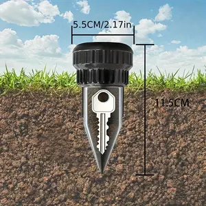 Sprinkler key concealer, realistic key concealer, outdoor garden courtyard lawn waterproof key safe, can be easily inserted into the garden lawn underground waterproof and anti-corrosion