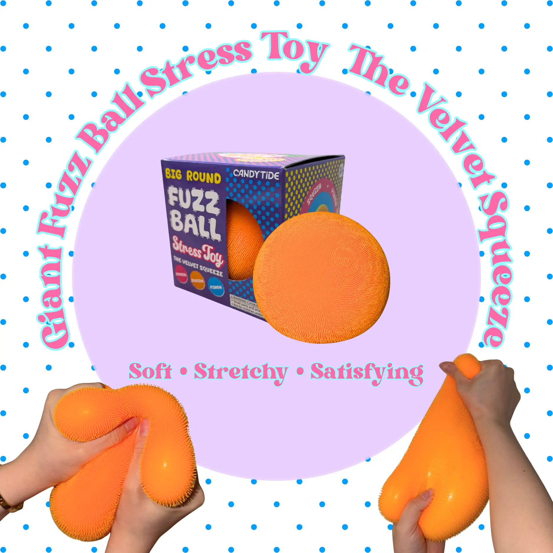 (Live Givvy) Giant Color-Changing Fuzz Ball Squishy Toy, Slow-Rising/Fast-Rising Sensory Squishies for Gentle Squeezing, Stress Relief Desk Toy, Cute Collectible Gift