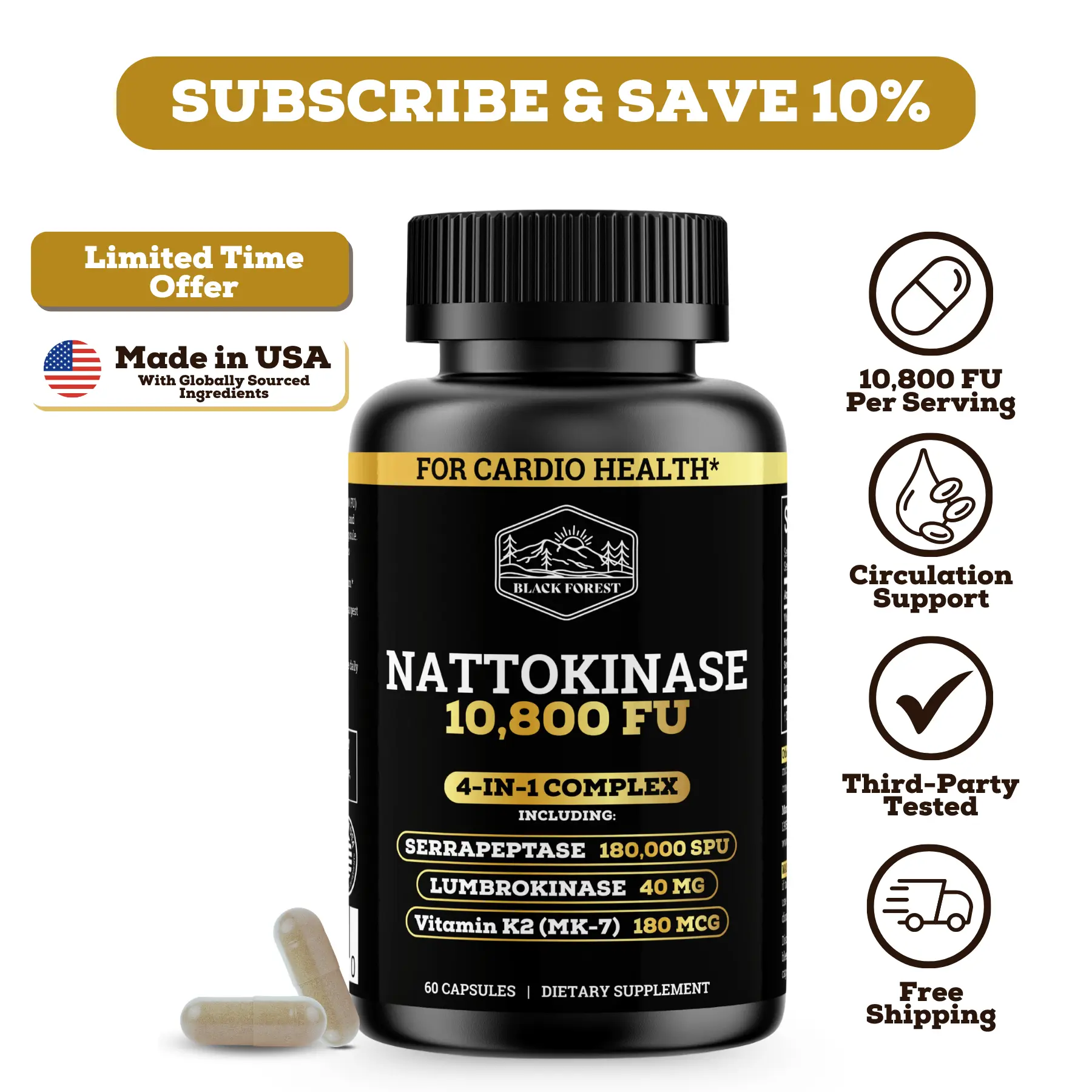 Nattokinase 4-in-1 Cardio Complex 10,800 FU Nattokinase 4-in-1 Cardio Complex 10,800 FU