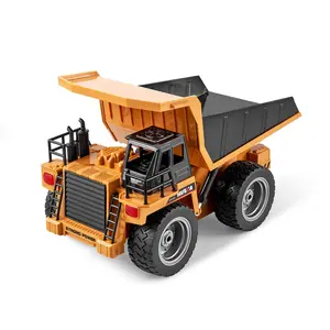 VEVOR RC Dump Truck Toy, 9-Channel 1:18 Scale, Remote Control Dump Truck RC Construction Vehicle Truck Toy with Metal Bed & Light, 2 Rechargeable Batteries for Toddlers Kids Boys and Girls Age 8+
