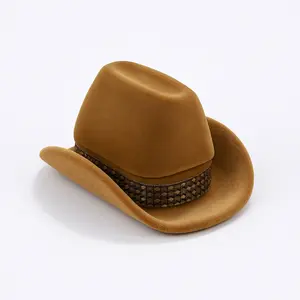 KISSYAN Cowboy Hat Jewelry Box - Retro Western Gift Idea Surprise Jewelry Packaging for Rings Earrings Necklaces Unique Gift Box for Cowgirls & Cowboys