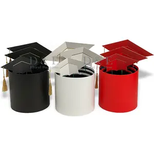 Graduation Round Flower Box with Cap