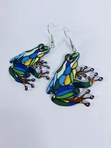 Frog Design Dangle Earrings, Colorful Acrylic Earrings, Fashionable Earrings, Fashion Accessories for Women, Daily Wear, Festive Occasions, Fashion Jewelry Accessories