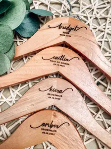 Wood Dress Hangers for Bride & Bridal Party