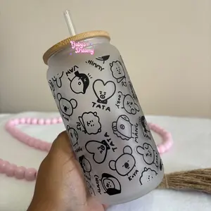 BT21 KPop Glass Cup BT21 KPop Glass Cup