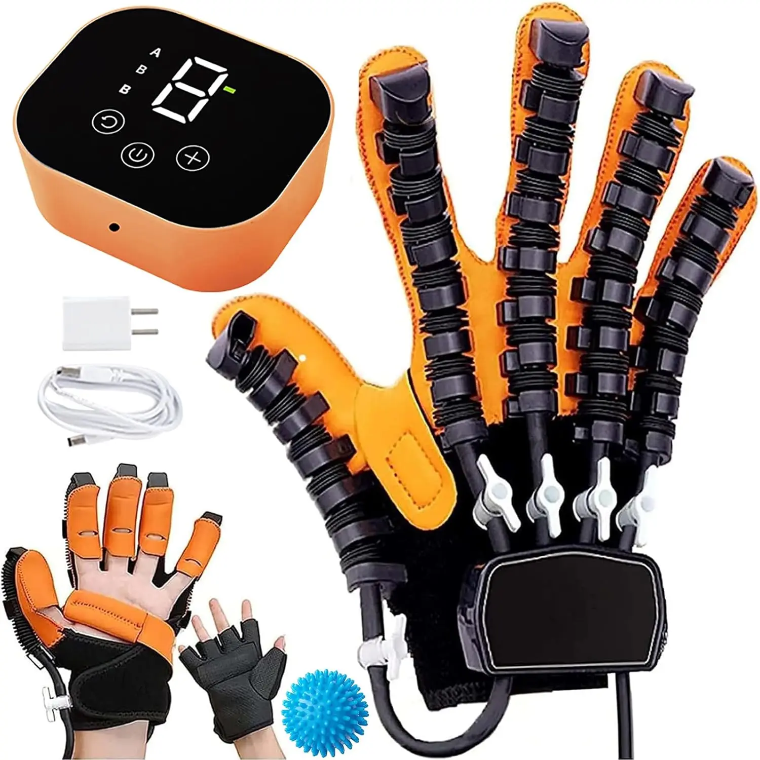 Rehabilitation Robot Gloves Hand Therapy Training Kit - Supportive, Gripping Aid, Injury Recovery, Joint Health Arm, Hand & Finger Supports for Stroke Patients, Functional Training Gear