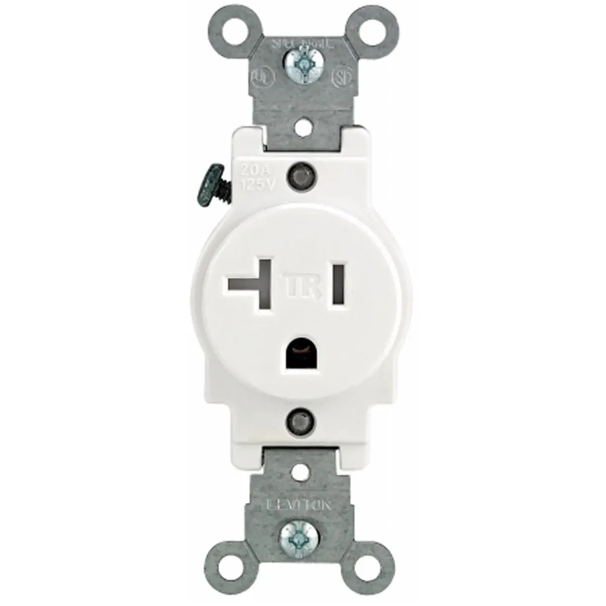 212 MAIN White Single Tamper-Resistant Wall Socket - 20A, 125V, Ideal for Climbing, Outdoor Recreation, 125 Volts
