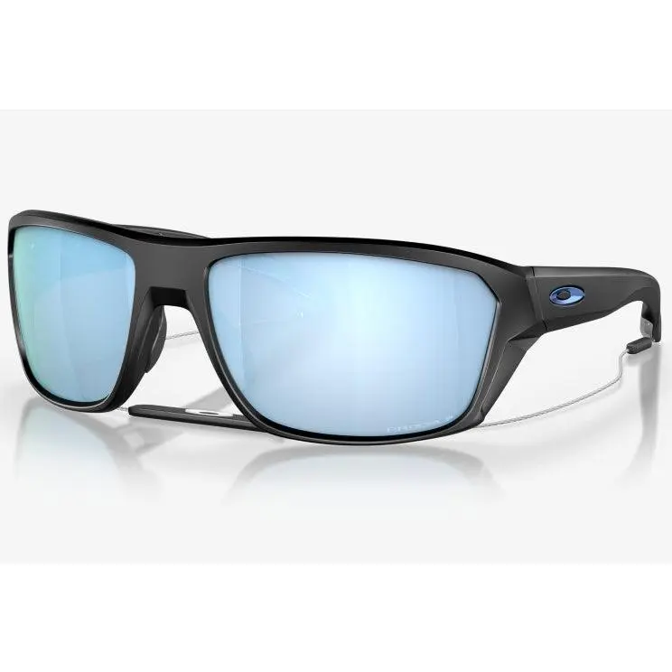Oakley Split Shot Unisex Sunglasses - Lightweight O Matter Matte Black Frame, Prizm Deep Water Polarized Lenses, UV Protection, 3-Point Fit, No-Slip Unobtanium Nosepad, HDO Optics, For Waterman, Medium-Large Faces, Lightweight O Matter Frame