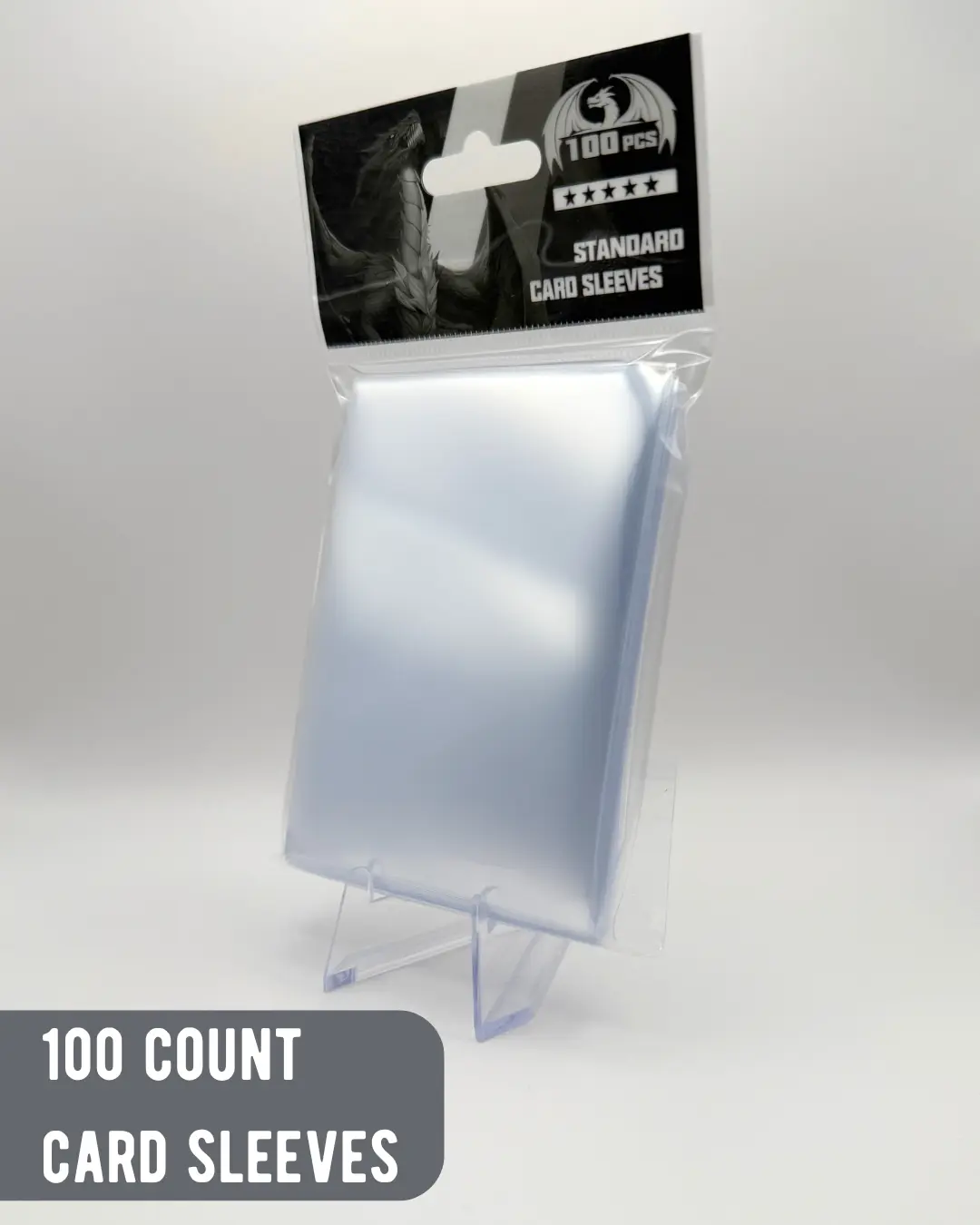 100 Count Standard Card Sleeves - Clear Protective Sleeves for Collectible Cards, Acid-Free, PVC-Free, Archival-Safe, Ultra-Clear Finish, Perfect for TCGs like Pokémon and MTG