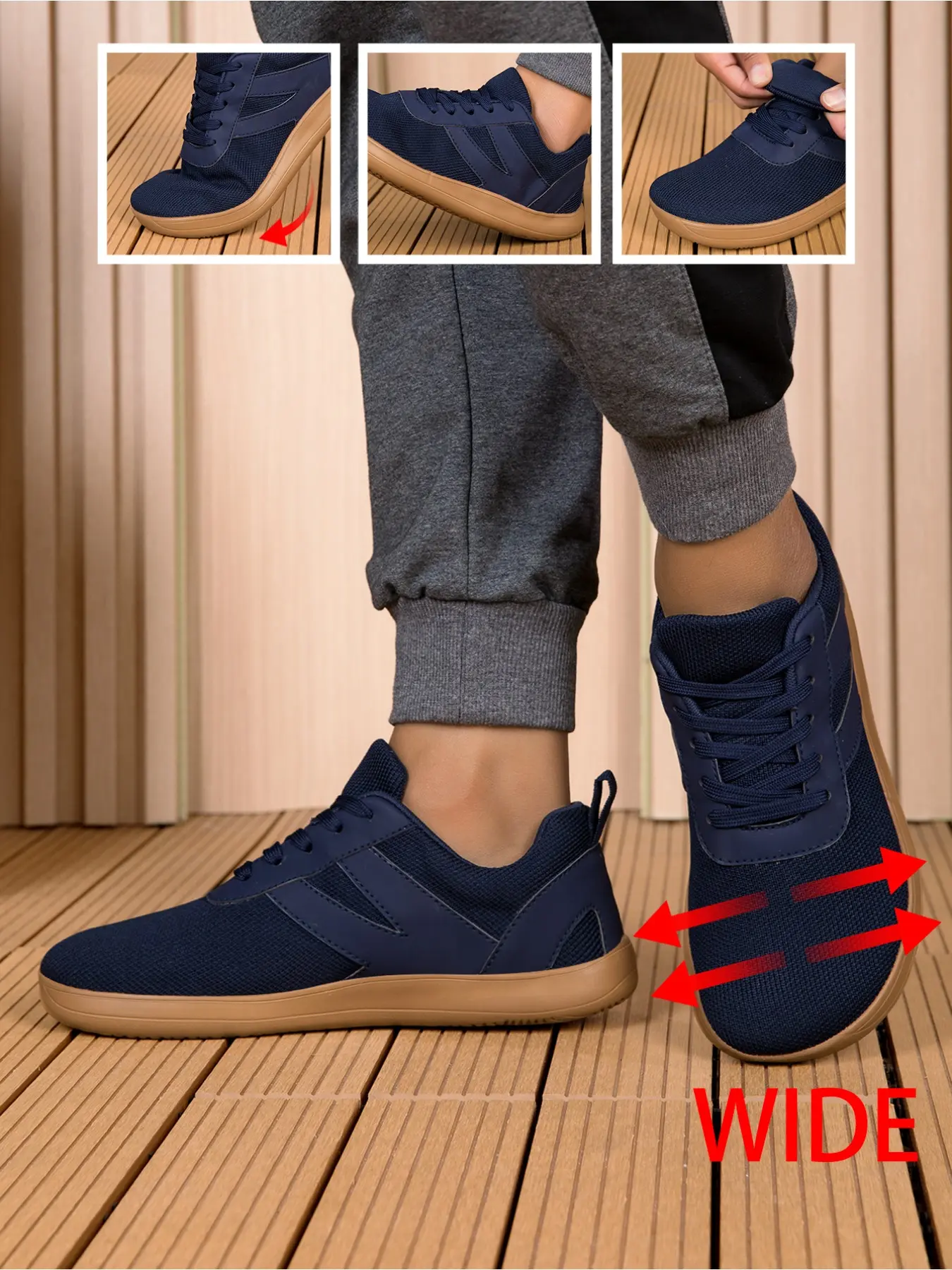 Unisex Wide Toe Box Barefootshoes Sneakers Women Shoes Casual Trainer Board Shoes Flat Walking Shoes for Men Wide Feet Flexible Sole Breathable Non Slip Sports Shoes Casual Walking Trainers
