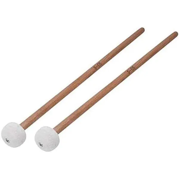 2 count Snare Drum Timpani Stick Mallet Soft Felt Mallet, Marching Snare Drum Sticks, Bass Drum Mallets Percussion Timpani Mallets With Wooden Handle, Percussion Instruments Sticks