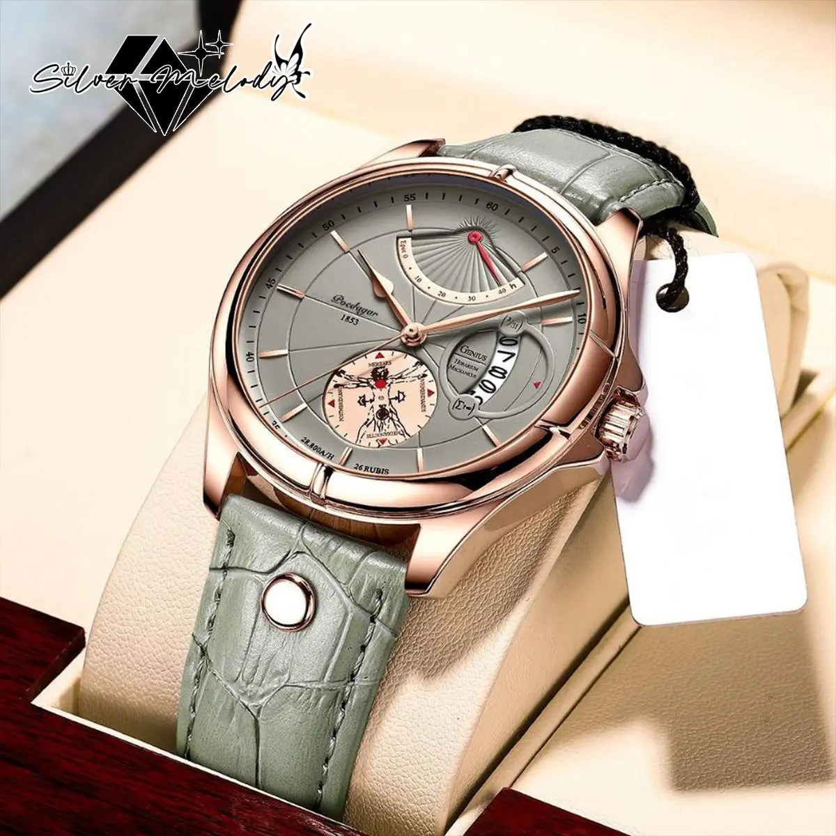 Classic Men's Business Watch with Leather Strap, Analog Quartz Movement with Date Display, Daily Waterproof, Quartz Watch, Waterproof For Daily Wear, Calendar Dial, Round Face, Quartz Drive