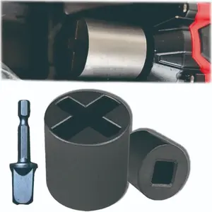 Scissor Jack Drill Adapter, Heavy Duty 1/2 Inch Socket Adapter for Car & RV Tire Change, Quick Release Vehicle Maintenance Tool, Automotive Repair Tools