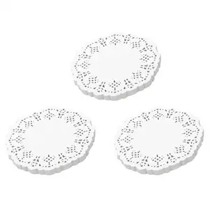 Lace Doilies Paper 300 Pcs,4.5 Inch Decorative Round Placemats,Liners for Cake,Desserts Baked Treat Tableware Display