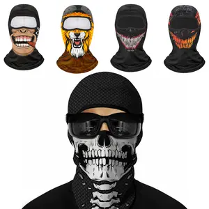 1pc New Punk Monkey Gorilla/Skull/Lion/Horror Mask Fashion Casual Head Cover, Moisture-Wicking Quick- Breathable Face Mask, Trendy Party Balaclava Hat, Outdoor Sports Cycling Head Cover