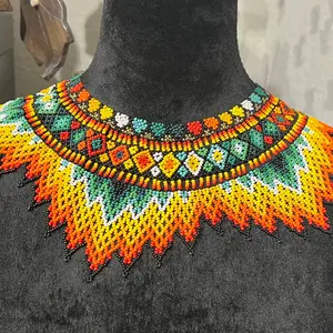 Now Available beautiful huichol beaded necklace, very colorful necklace, huichol jewelry  #latinabusinessowner #latinavendor #jewelry #clothes #latinafashion #huichol #huicholart