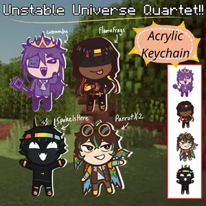 Unstable Universe Quartet Connected Double-sided Acrylic Keychain ,  Perfect Gift for Fans & Collectors