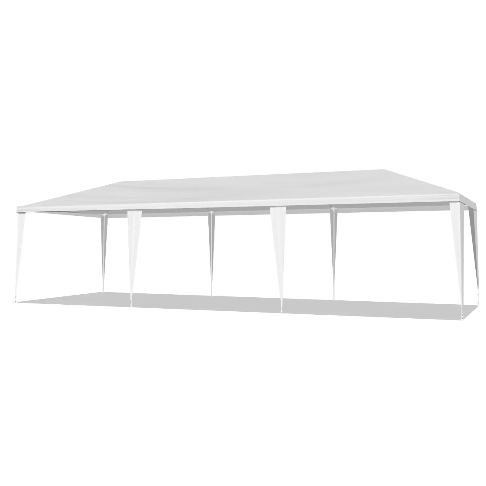 30x10x8.5 Inches White Outdoor Party Tent - 41 lb Lightweight Outdoor Canopy Shelter, Excellent Shelter, 8 Removable Sidewalls, Waterproof Durable PE Cloth, Iron Tube Gazebo for 50-Person Patio Weddings & Events