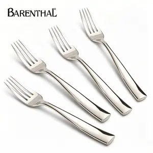 Barenthal Couture Salad Forks Set of 4, Premium 18/10 Stainless Steel Dessert Forks, Mirror Finish Silverware Flatware for Everyday Dining & Entertaining