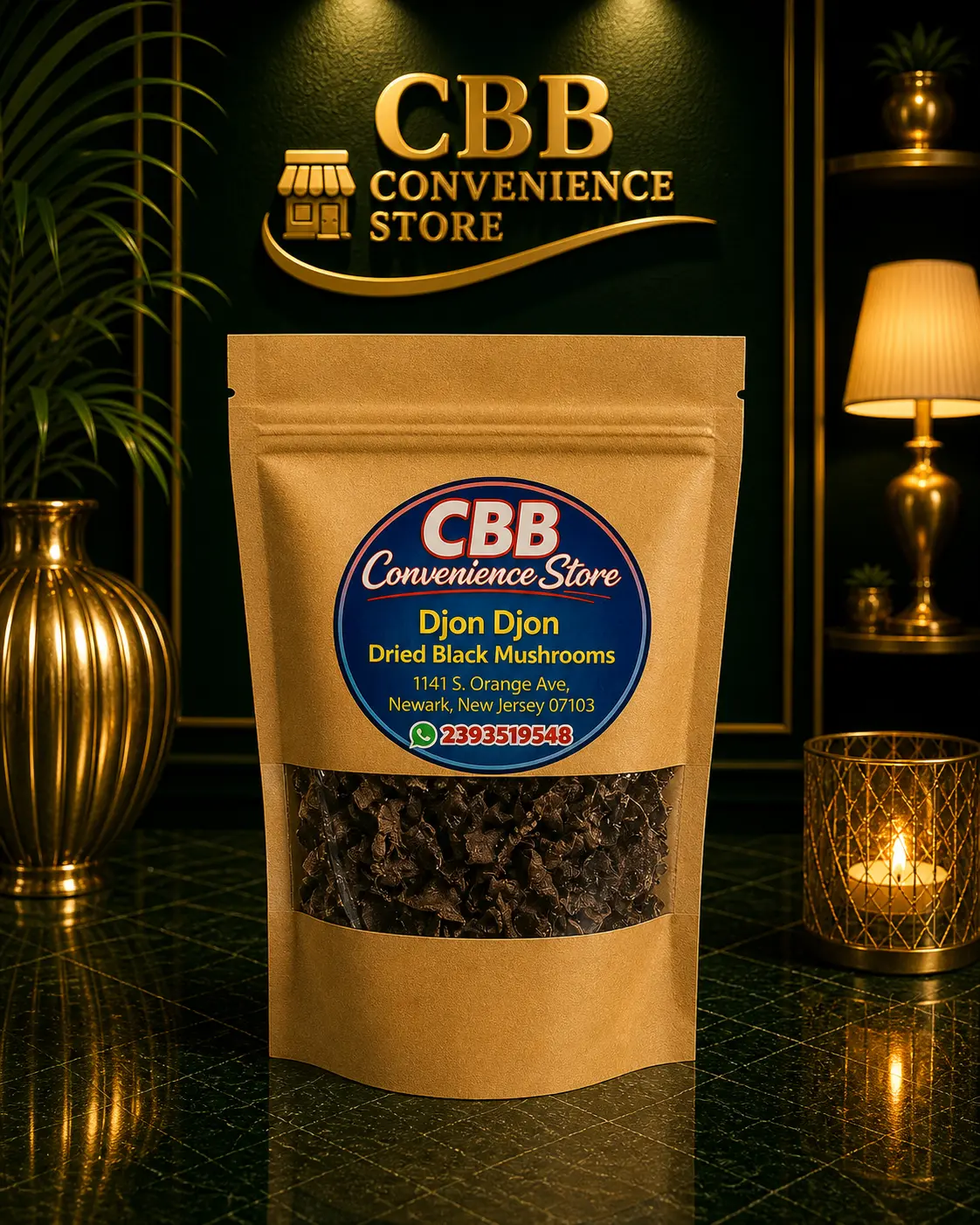 Cbb Hand-Picked Djon Djon Dried Fungus - All-Natural, Haitian Flavor, 1 oz Dried Food, Cupboard Essential for Rice Dishes