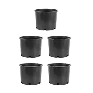 Pro Cal 5 Gallon Premium Nursery Black Plastic Planter Garden Grow Pots