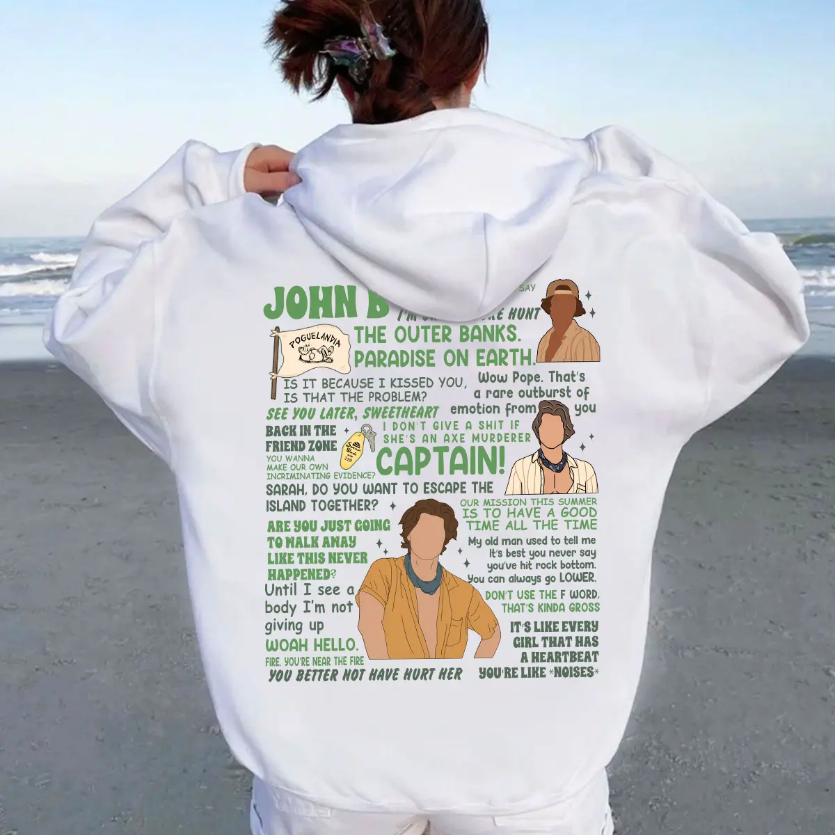 John B 0uter Banks OBX4 T-Shirt Sweatshirt Hoodie, P4L Paradise On Earth Fan Shirt, Chaase Stokes Pogue Shirt