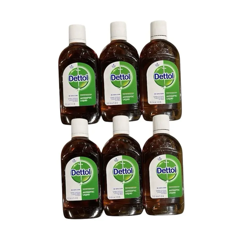 Dettol Antiseptic Liquid Disinfectant, 125ml Travel Size Travel Size Stuff for First Aid - Pack of 6 Household Bottles, Healthcare