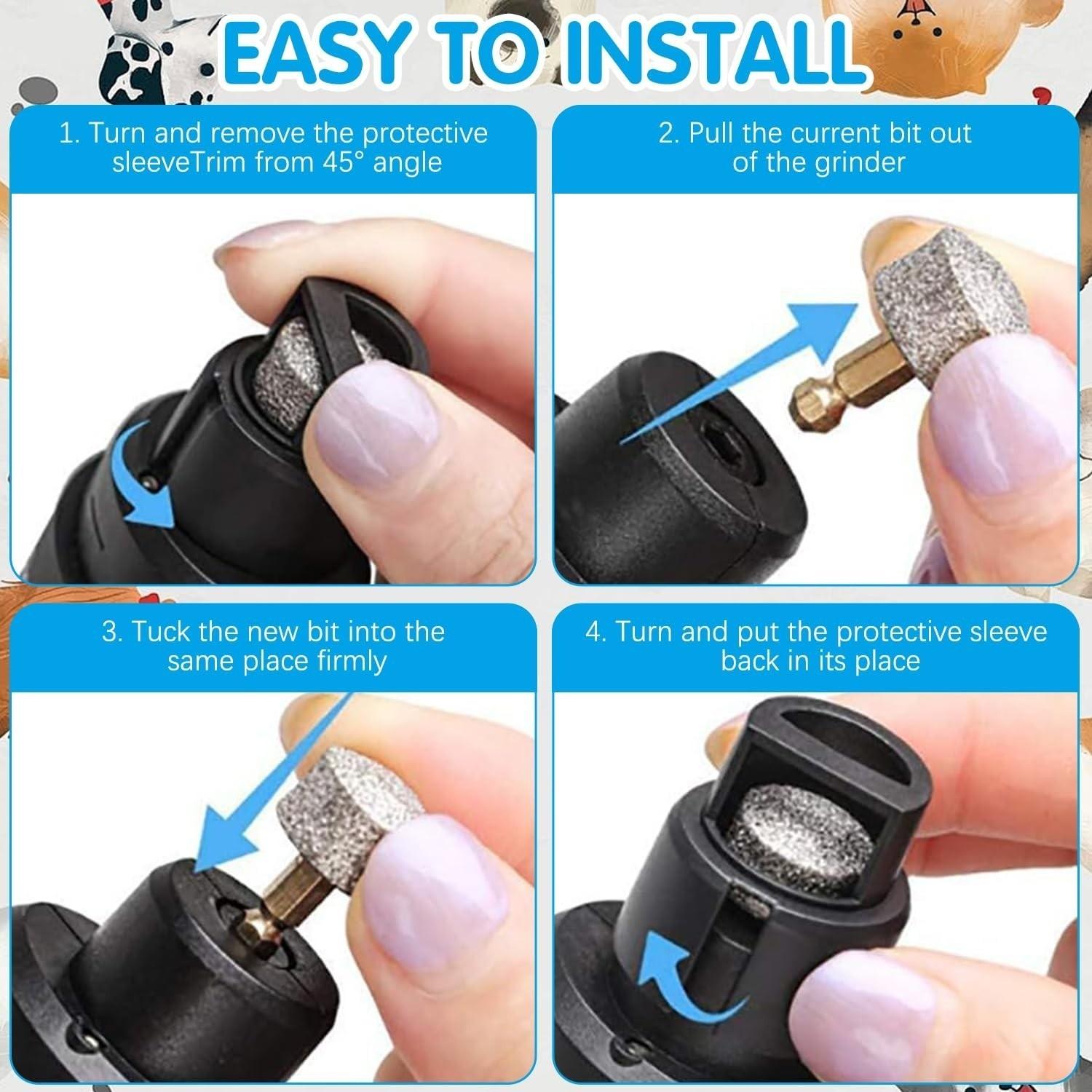 Upgraded Silent Groom Pro Nail Grinder Heusom Silent Grind Pro for Dogs Nail