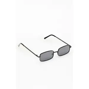 Pacsun Men's Black Metal Rectangle Sunglasses