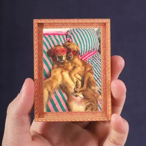 1PC Fun Dog Fridge Magnet, Cute Dog Companion Element, Mini Photo Frame Refrigerator Magnet, Animal Lover's Great Choice
