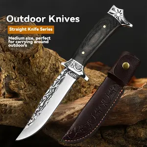 Kitchen chef's knife. It is a hand-forged meat cleaver with a fixed blade, household use，equipped with a knife sheath, making it easy to carry.Gifts under 20 yuan Gifts for men.fathersdaygifts Steel Cutting