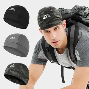 Summer Ice Silk Cycling Cap for Men and Women Running Sports Bike Hat Breathable Sun-Protective Headgear Dark Night Black Light Gray Dark Gray Green Camouflage Black Camouflage One Size Fits All