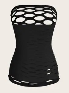 Kawaii Sexy Super Elastic Hollow Out Lingerie Dress