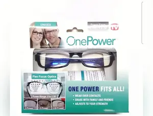 One Power Auto-Focus Reading Glasses, Lightweight Frames, 5 Styles to Choose From, Flexible Focus Optics, 0.5 to 2.5 Power Diopter, Unisex Design