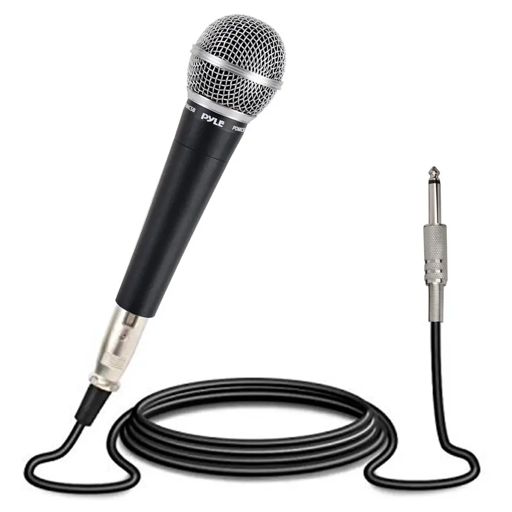 Dynamic Handheld Microphone - High Output Unidirectional Dynamic Mic - Moving Coil Vocal Microphone with 15ft XLR to 1/4" Cable Included - Ideal for Stage Performance, Singing, Karaoke & Studio Recording