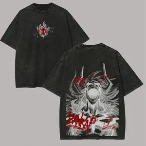 Bleach Vasto Lorde Ichigo Printed Unisex Washed T-Shirt fathersdaygift