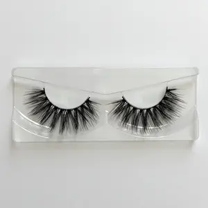Labo Glam Runway 25mm Long Faux Mink Lashes | Lifted Model Glam Strip Lashes Reusable