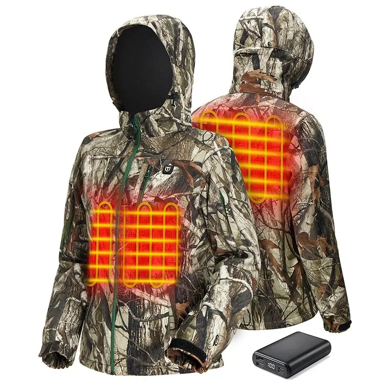 TideWe Heated Jacket for Women with Battery Pack and Detachable Hood Coat TideWe Heated Jacket for Women with Battery Pack and Detachable Hood Coat