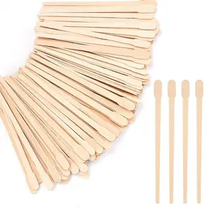 600 Pcs Wooden Eyebrow Waxing Sticks with Handle, Small Wood Wax Sticks, Wax Sticks for Hair Removal, Wax Spatulas Craft Applicator Sticks for Eyebrow, Lip, Nose Waxing