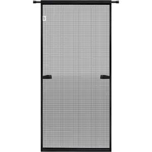 Hanging Screen Door - Fits Door Size 36" x 80" (Curtain Size 38'' x 81''), Sturdy Fiberglass Door Curtain Has Tension Rod&Hook&Loop Two Ways of Use, Heavy Duty Durable Door Screen
